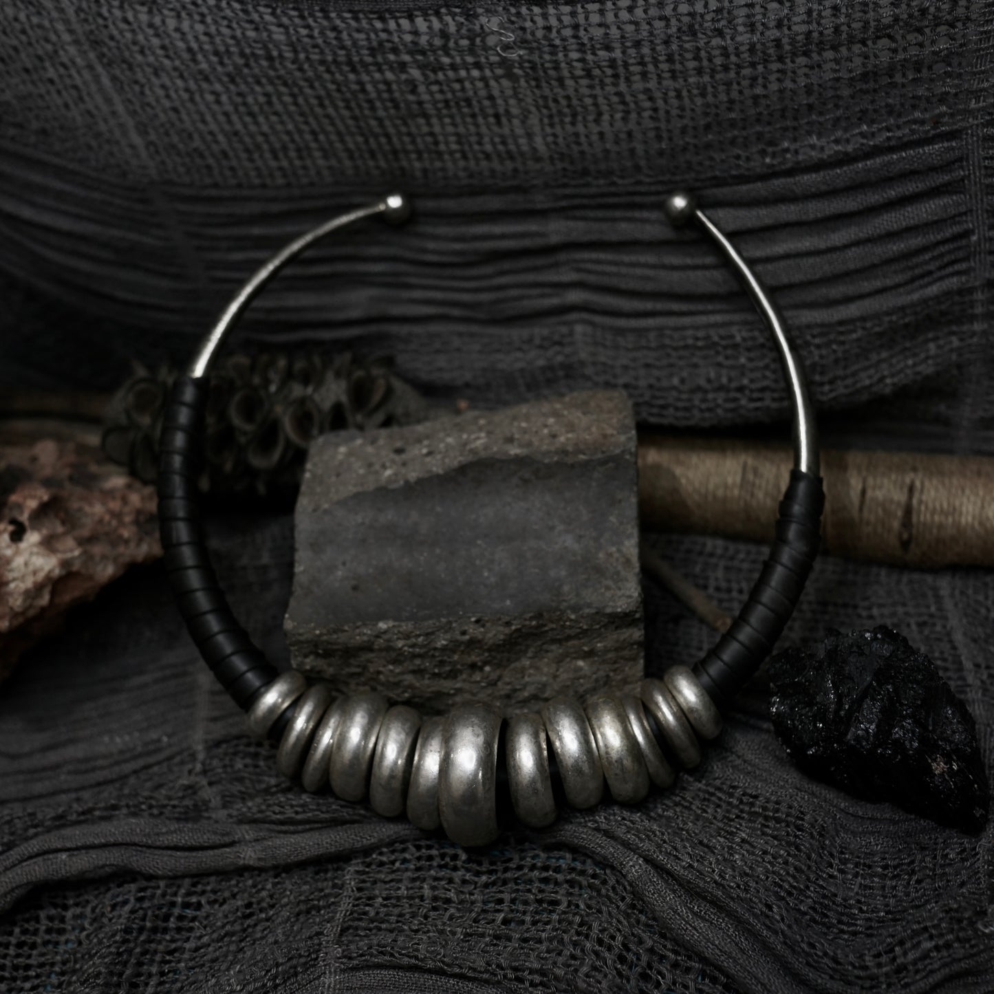 Tribal Silver Neck Ring