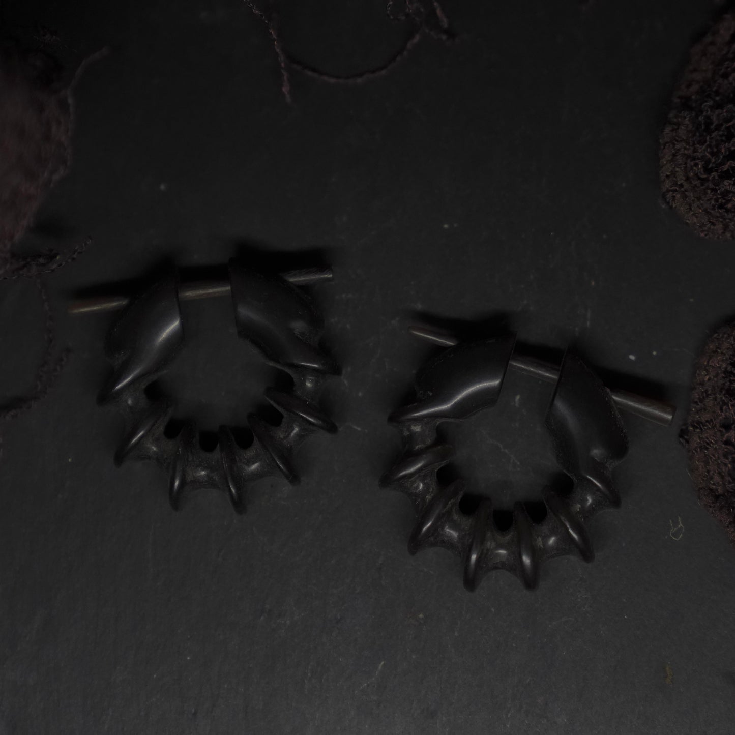 Vertebrae Horn Earrings