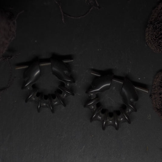 Vertebrae Horn Earrings